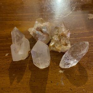 Small Quartz Crystals. Personally excavated in Arkansas in 2022.